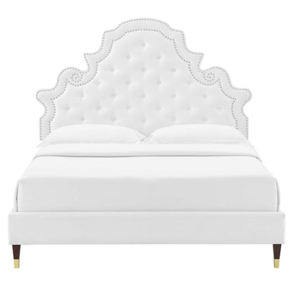 Gwyneth Tufted Performance Velvet Queen Platform Bed by Modway