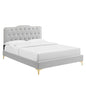 Amber Tufted Performance Velvet Twin Platform Bed by Modway
