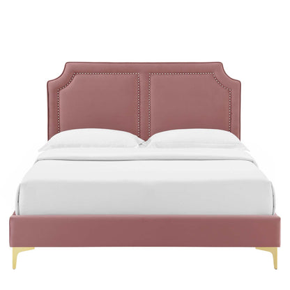 Novi Performance Velvet Twin Bed by Modway