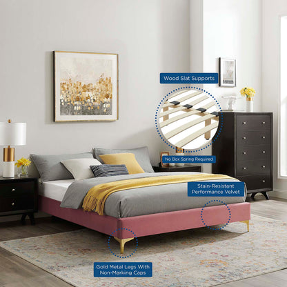 Liva Performance Velvet Twin Bed by Modway