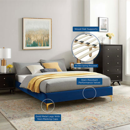 Liva Performance Velvet Twin Bed by Modway