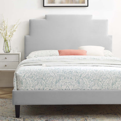 Lindsey Performance Velvet Twin Platform Bed
