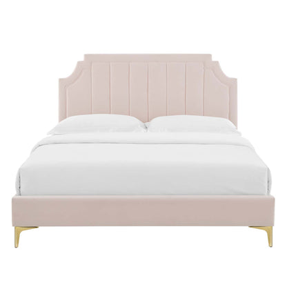 Sienna Performance Velvet Twin Platform Bed by Modway