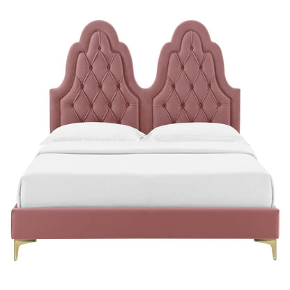 Alexandria Tufted Performance Velvet Twin Platform Bed by Modway
