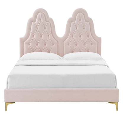 Alexandria Tufted Performance Velvet Twin Platform Bed by Modway