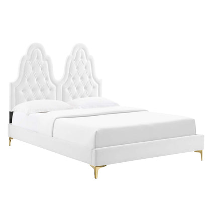 Alexandria Tufted Performance Velvet Twin Platform Bed by Modway