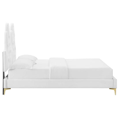 Alexandria Tufted Performance Velvet Twin Platform Bed by Modway