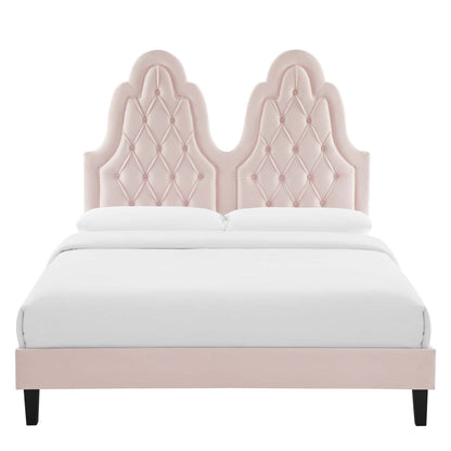 Alexandria Tufted Performance Velvet Twin Platform Bed by Modway