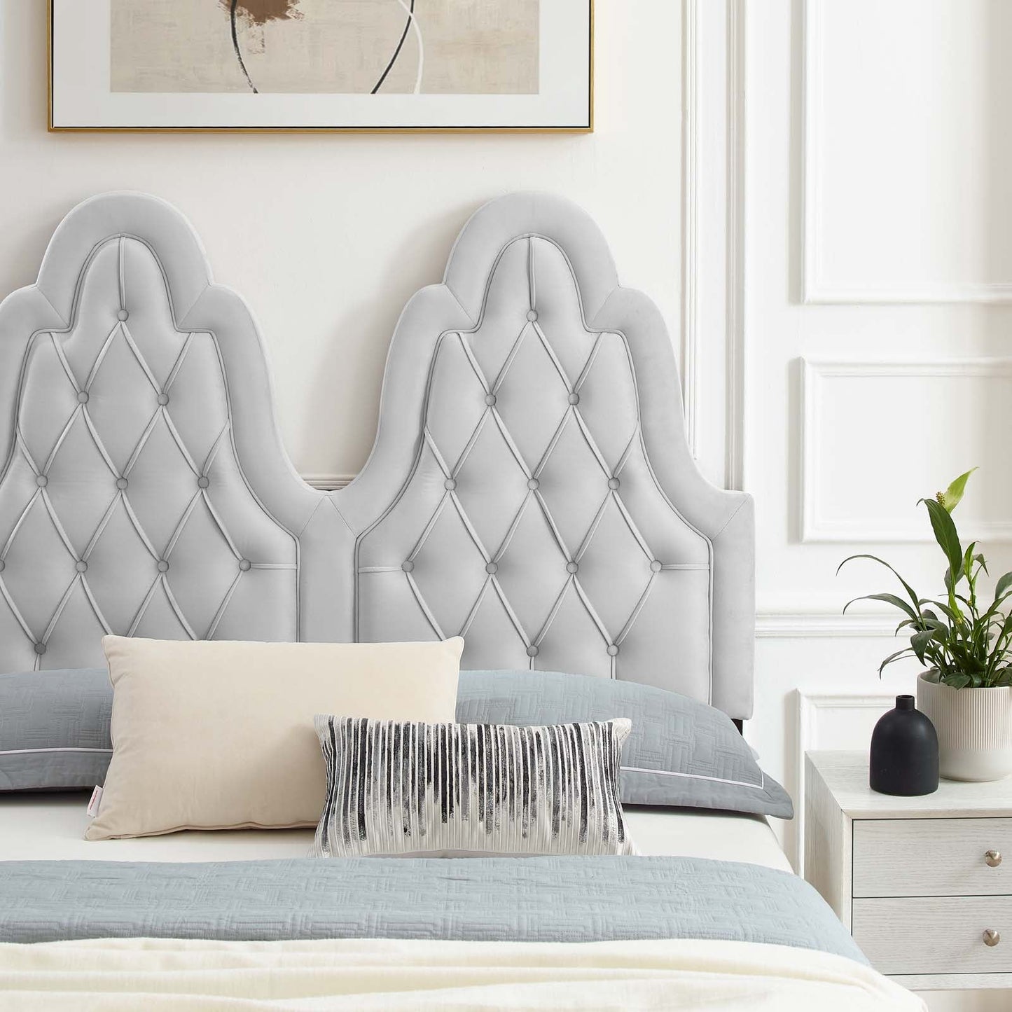 Alexandria Tufted Performance Velvet King Platform Bed by Modway