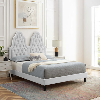 Alexandria Tufted Performance Velvet King Platform Bed by Modway