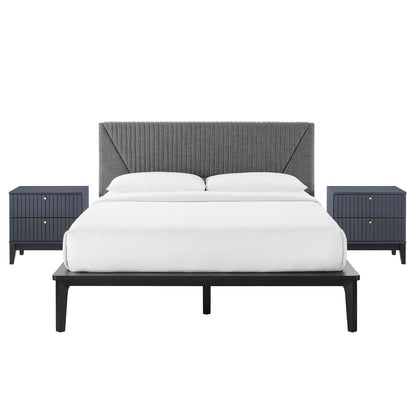 Dakota 3 Piece Upholstered Bedroom Set by Modway