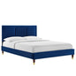 Sofia Channel Tufted Performance Velvet Queen Platform Bed by Modway