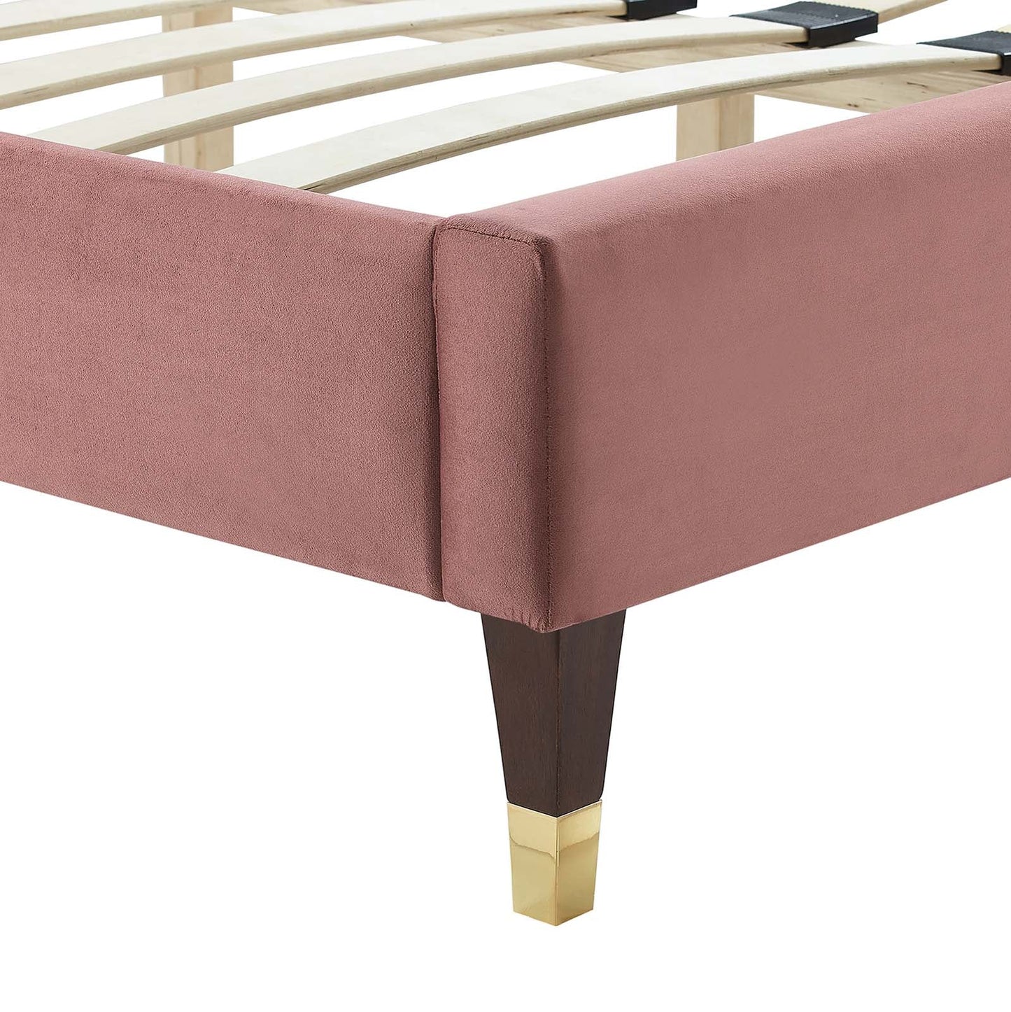 Yasmine Channel Tufted Performance Velvet Queen Platform Bed by Modway