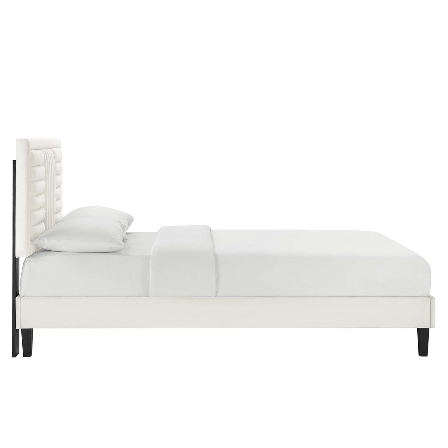Sofia Channel Tufted Performance Velvet Queen Platform Bed by Modway