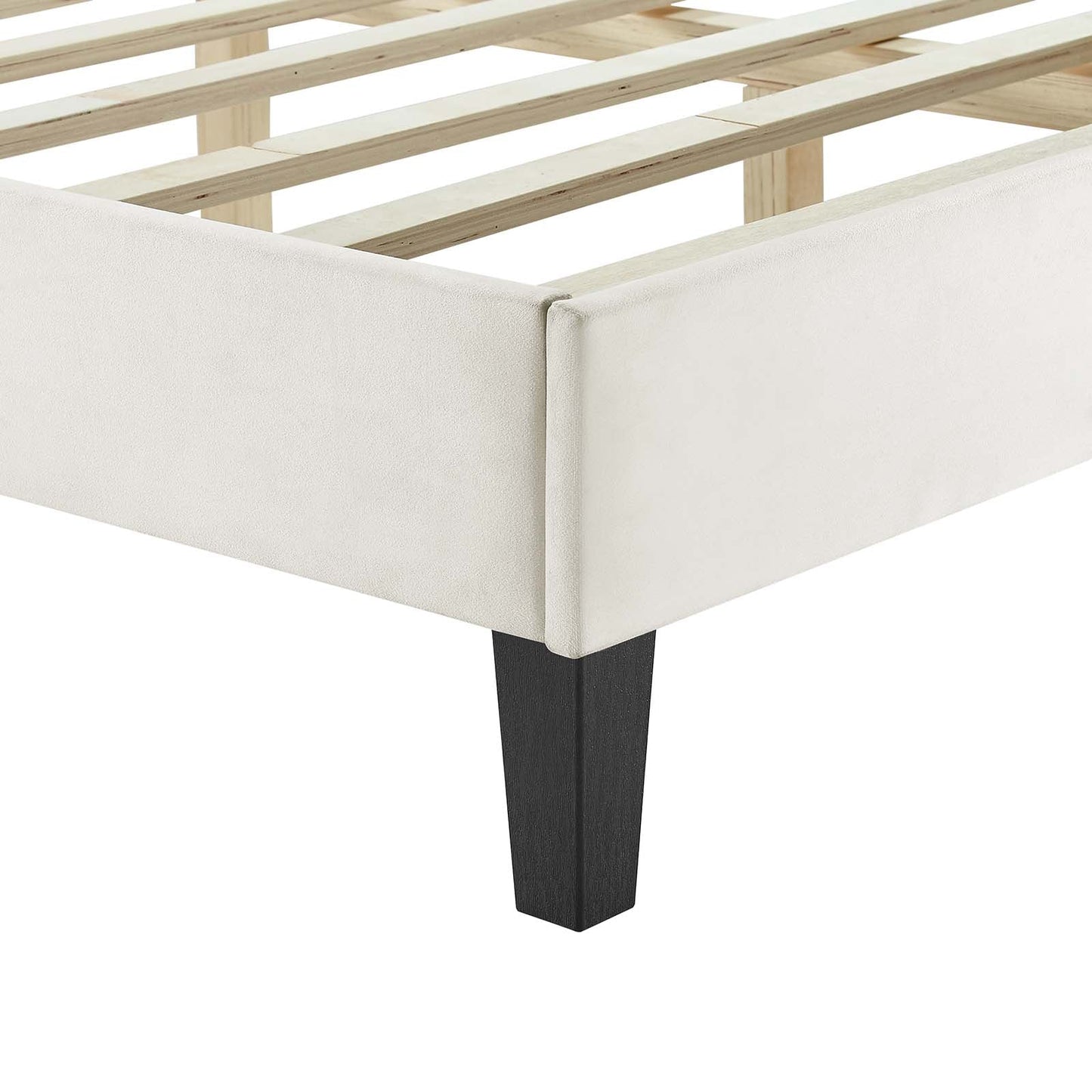 Yasmine Channel Tufted Performance Velvet Queen Platform Bed by Modway