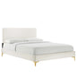 Leah Chevron Tufted Performance Velvet Twin Platform Bed by Modway