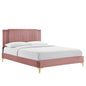 Zahra Channel Tufted Performance Velvet Twin Platform Bed by Modway