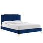 Zahra Channel Tufted Performance Velvet Twin Platform Bed by Modway