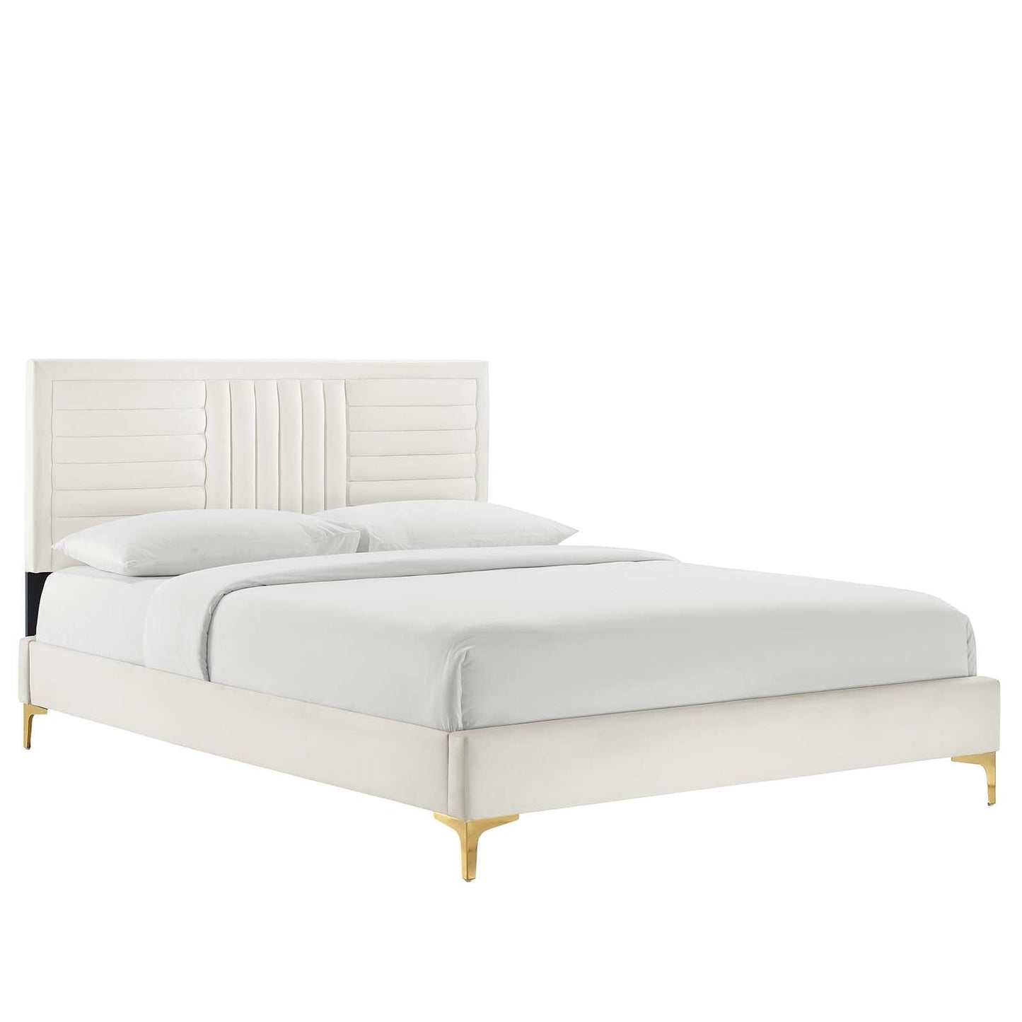 Sofia Channel Tufted Performance Velvet Twin Platf