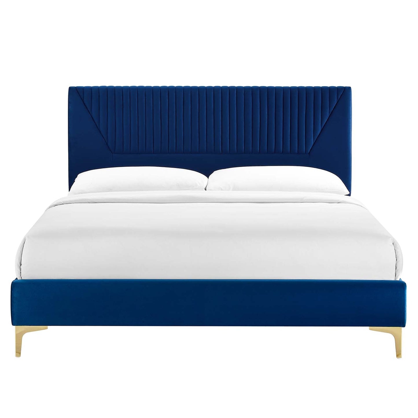 Yasmine Channel Tufted Performance Velvet Twin Platform Bed by Modway