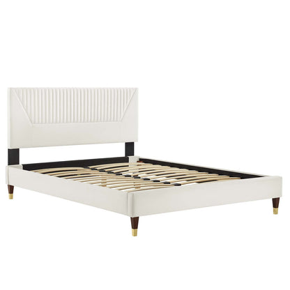 Yasmine Channel Tufted Performance Velvet Twin Pla