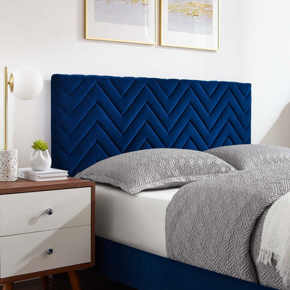 Leah Chevron Tufted Performance Velvet Full Platform Bed by Modway