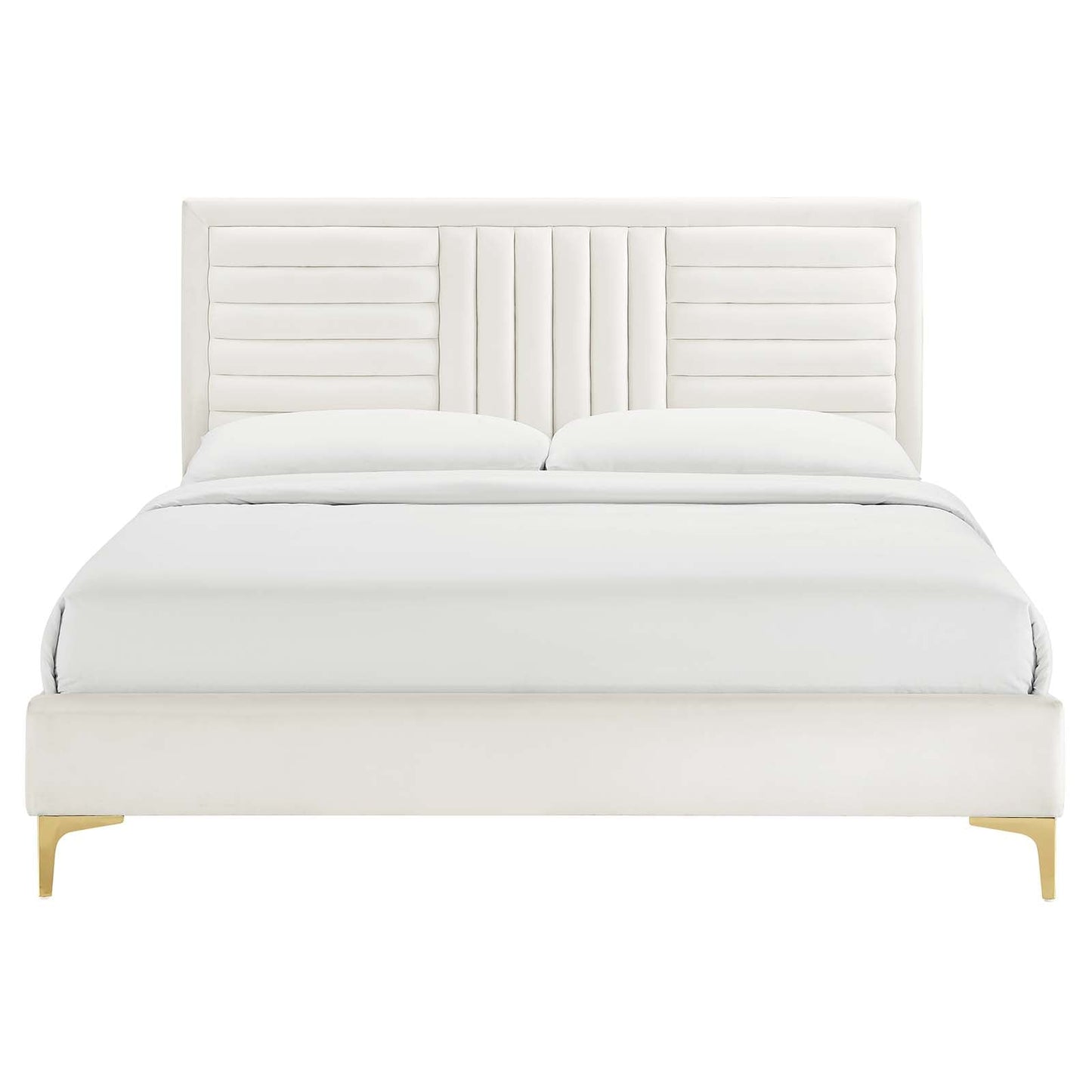 Sofia Channel Tufted Performance Velvet Full Platform Bed by Modway