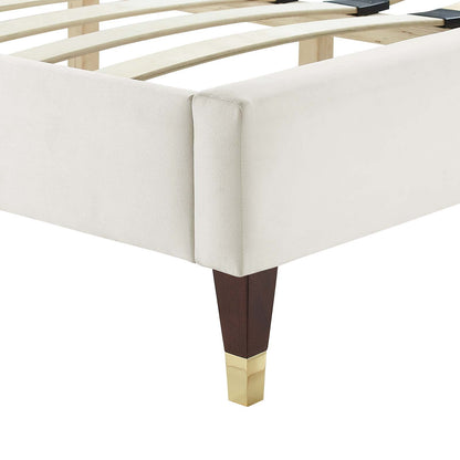 Sofia Channel Tufted Performance Velvet Full Platform Bed by Modway