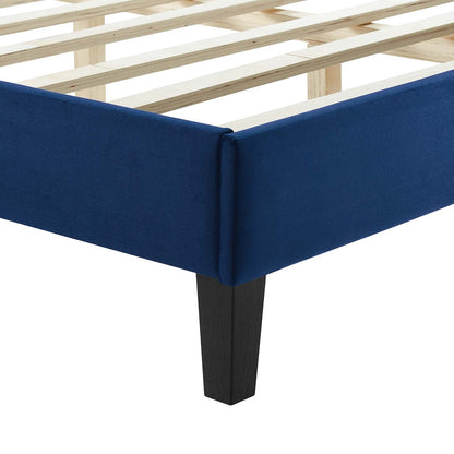 Leah Chevron Tufted Performance Velvet Full Platform Bed by Modway