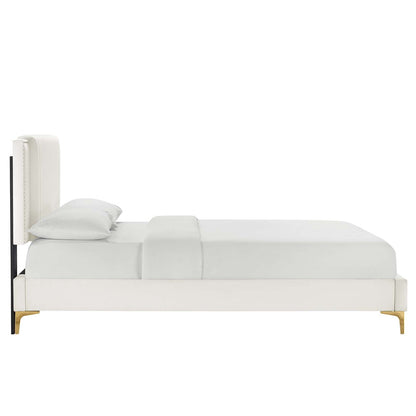 Zahra Channel Tufted Performance Velvet King Platform Bed by Modway