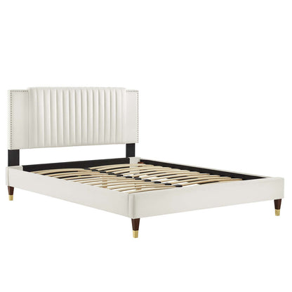 Zahra Channel Tufted Performance Velvet King Platform Bed by Modway