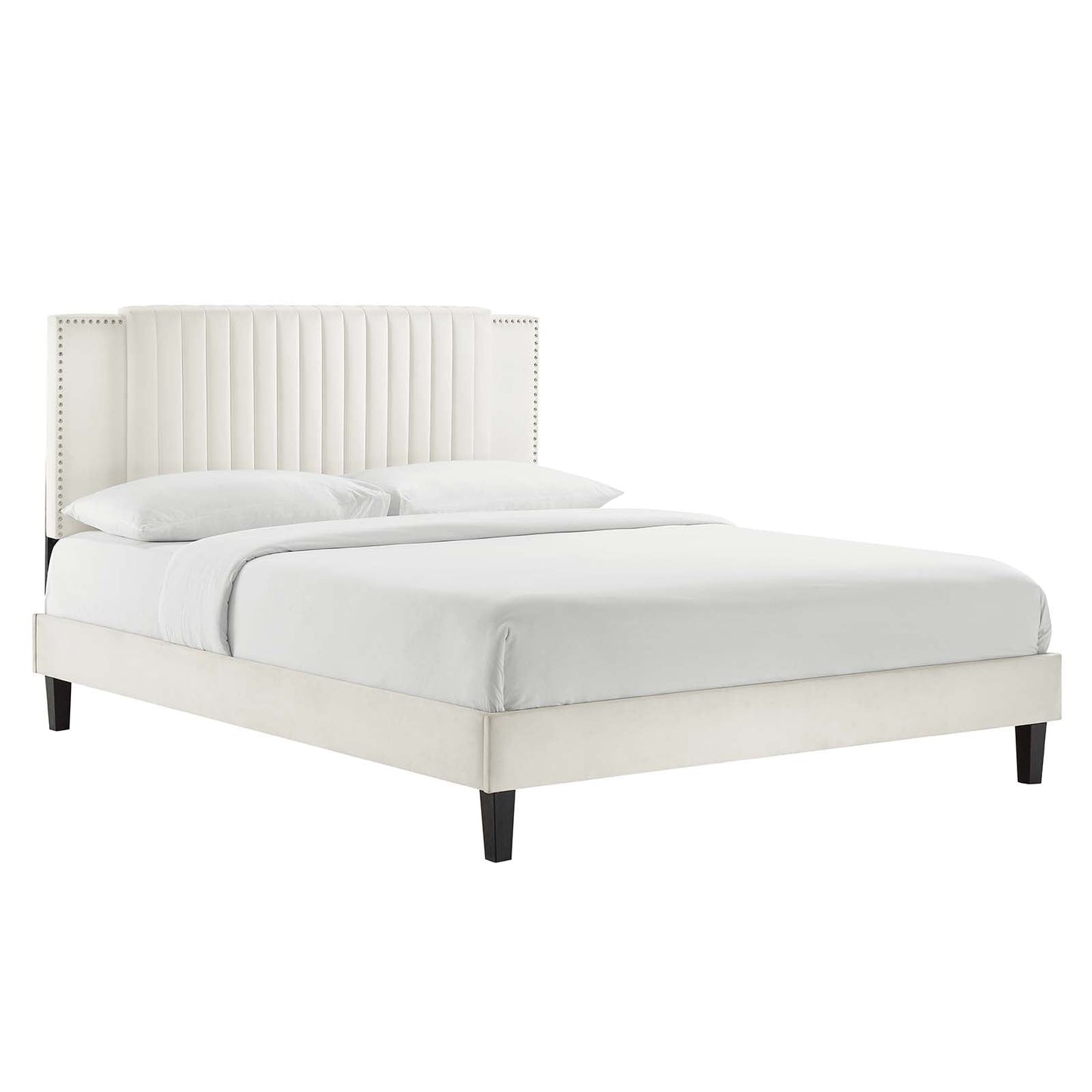 Zahra Channel Tufted Performance Velvet King Platf