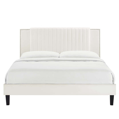 Zahra Channel Tufted Performance Velvet King Platf