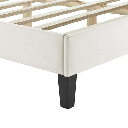 Zahra Channel Tufted Performance Velvet King Platf