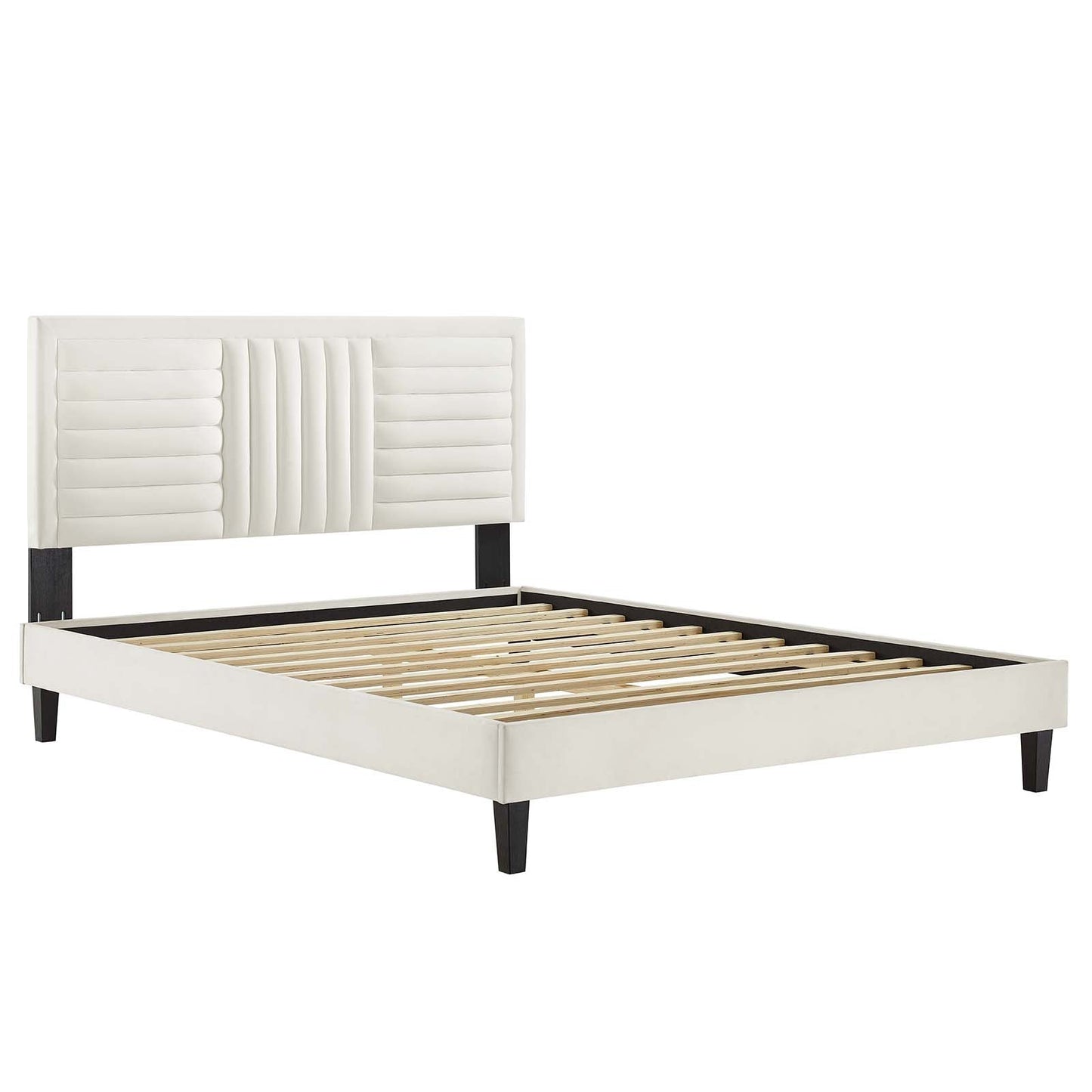 Sofia Channel Tufted King Platform Bed