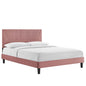 Yasmine Channel Tufted Performance Velvet King Platform Bed by Modway