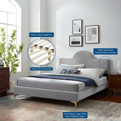 Sunny Performance Velvet Full Bed by Modway
