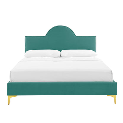 Sunny Performance Velvet King Bed by Modway