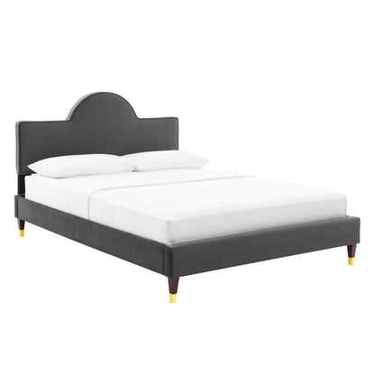 Aurora Performance Velvet King Bed by Modway