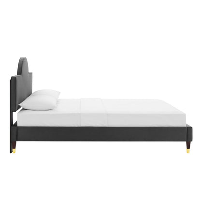 Aurora Performance Velvet King Bed by Modway