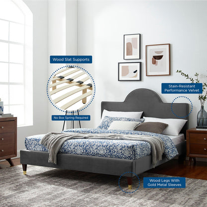 Aurora Performance Velvet King Bed by Modway