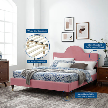 Aurora Performance Velvet King Bed by Modway