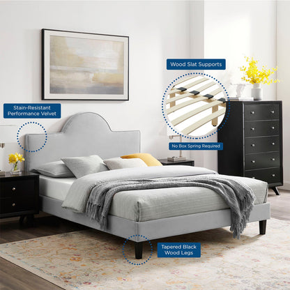 Soleil Performance Velvet King Bed by Modway