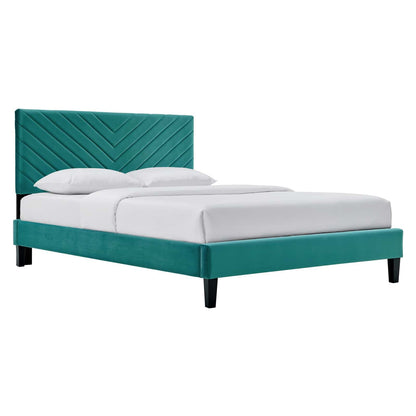 Roxanne Performance Velvet Full Platform Bed by Modway