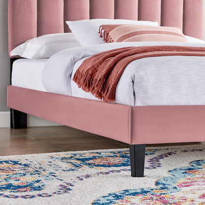 Daisy Performance Velvet Twin Platform Bed by Modway