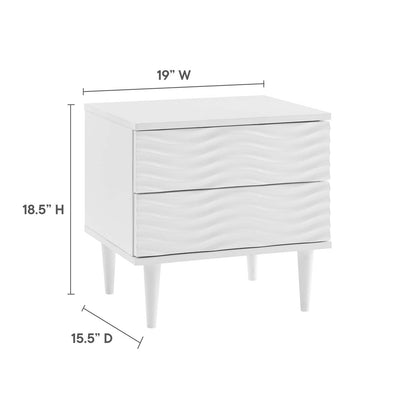 Wavelet 2-Drawer Nightstand by Modway