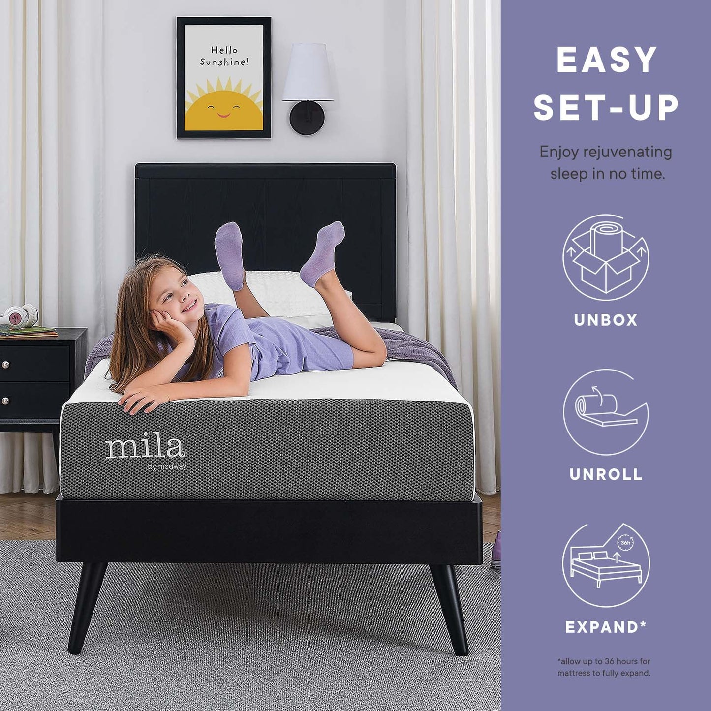 Mila 12" Twin Mattress by Modway