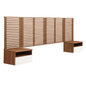 Render Wall Mount King Headboard and Modern Nightstands by Modway