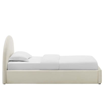 Resort Performance Velvet Arched Round Twin Platform Bed by Modway