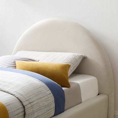 Resort Performance Velvet Arched Round Twin Platform Bed by Modway